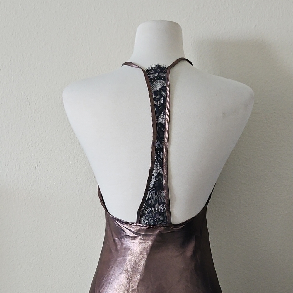Free People Sunset Shimmer Bronze Backless Dress - Picture 6 of 12